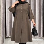 مانتو اداری زنانه سایز بزرگ کد ۱۳۰۵ پارچه کارتیر درجه یک